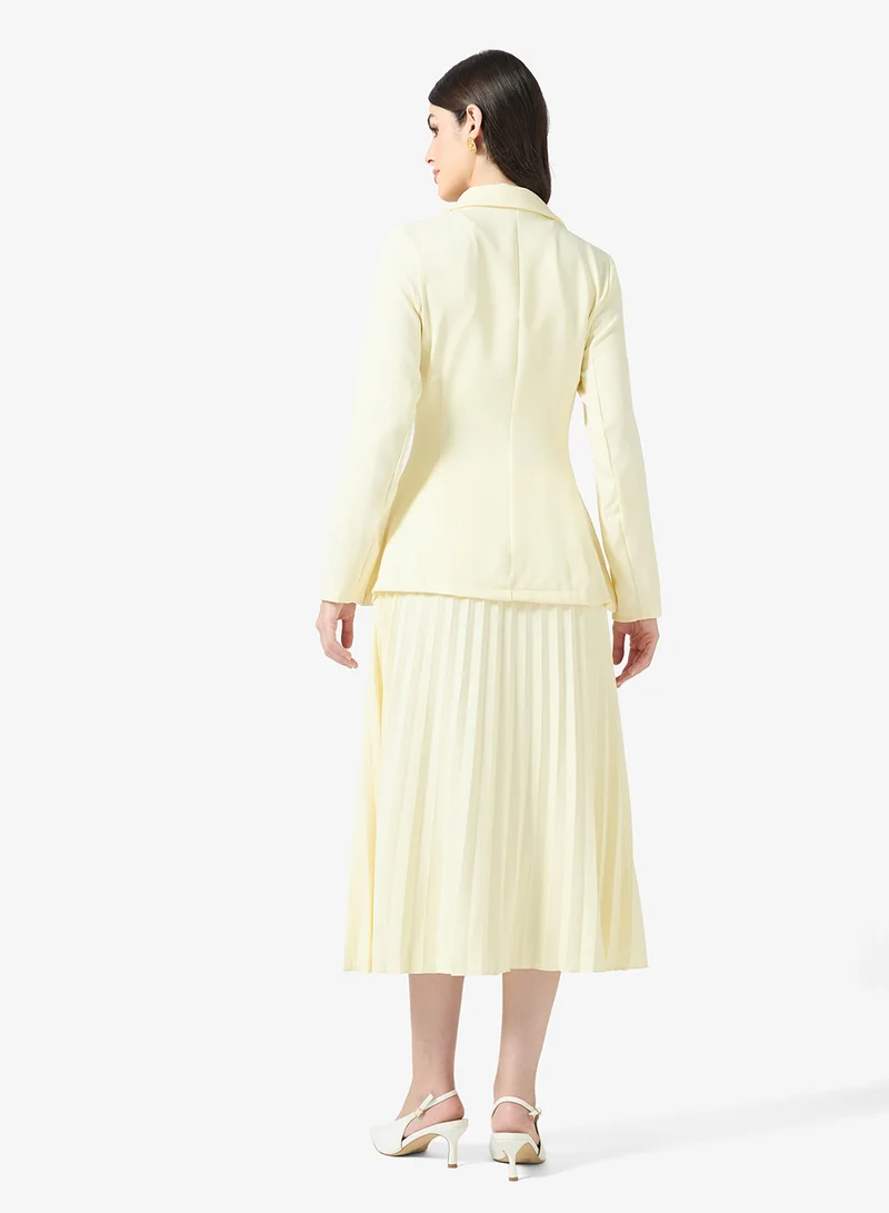 ELLA Blazer With Pleated Skirt Set