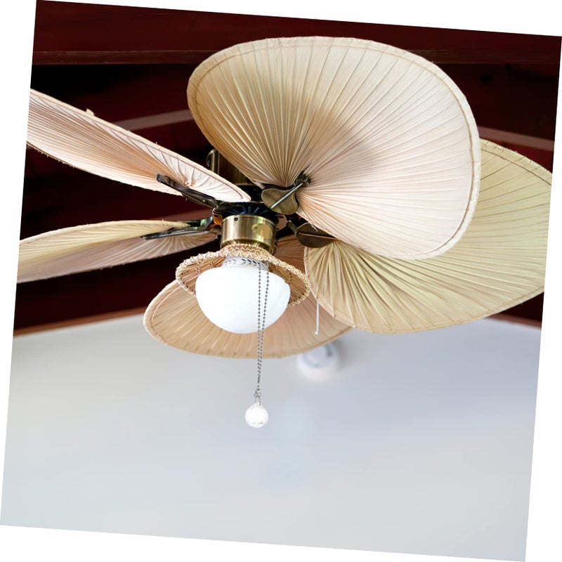 Octagon Ball Pull Chain Ceiling Light Fixture 2 Pcs Set Vintage Fan Replacement - Image 5