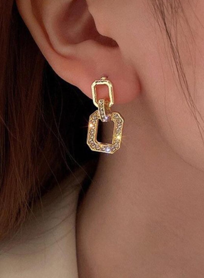 إيكوال حلق اذن نسائي بتصميم عصري وعالي الجودة مرصع بالزركون - Image 1