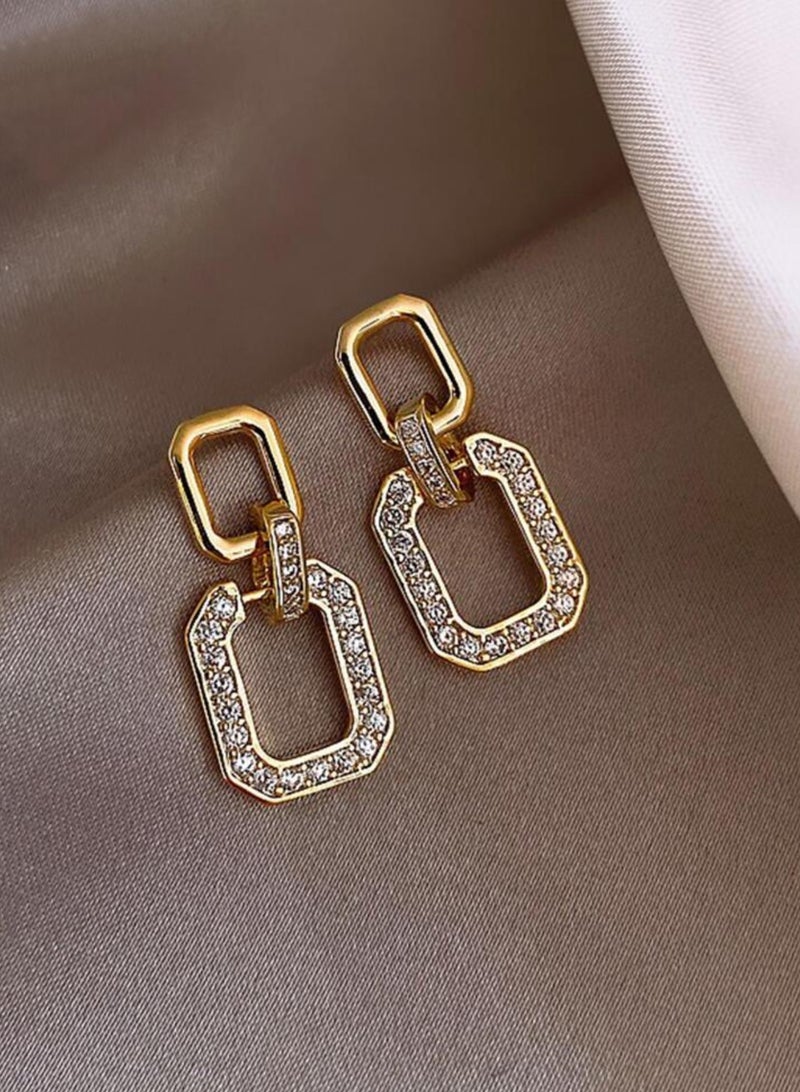 إيكوال حلق اذن نسائي بتصميم عصري وعالي الجودة مرصع بالزركون - Image 2