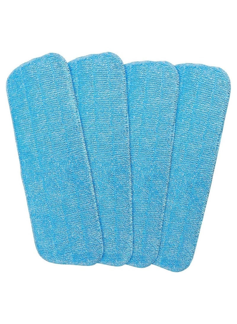 4 Pack Spray Mop Heads Replacement Mop Pads Reveal Mop Cleaning Pad, Fit for All Spray Mops & Reveal Mops Washable 16.5 * 5.11 Inches (Blue) - Image 1