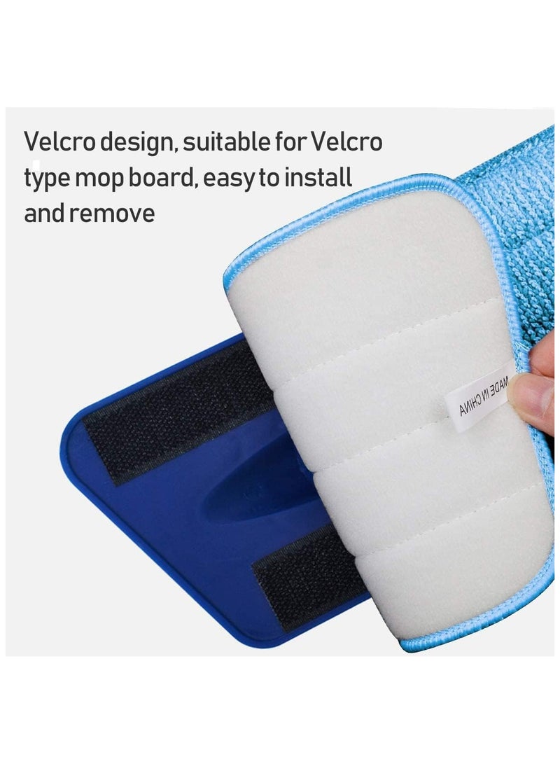 4 Pack Spray Mop Heads Replacement Mop Pads Reveal Mop Cleaning Pad, Fit for All Spray Mops & Reveal Mops Washable 16.5 * 5.11 Inches (Blue) - Image 5