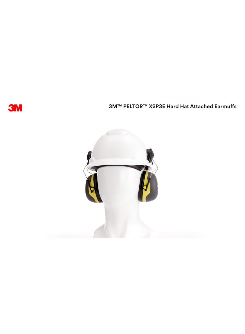 3M 3M PELTOR Ear Muffs, Noise Protection, Hard Hat Attachment, NRR 24 dB, Construction, Manufacturing, Maintenance, Automotive, Woodworking, X2P3E - Image 2
