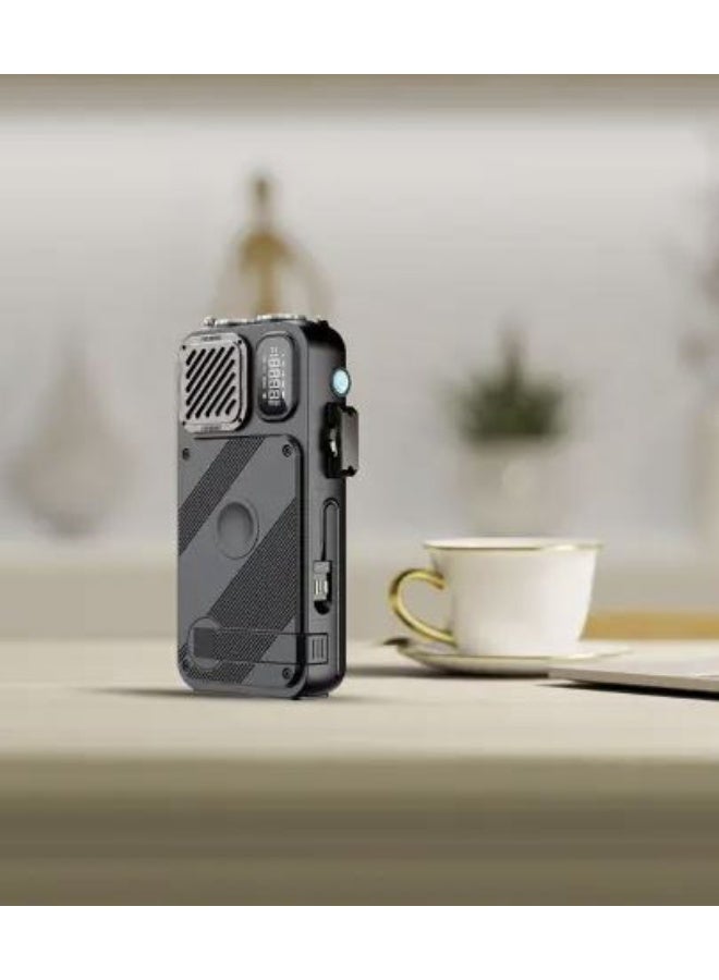 Powerology 16000mAh Solar Power Bank with FM Radio, Speaker and Lights, Solar Panel, Dual USB Outputs, LED Flashlight, FM Tuner, Fast Charging, Rugged Design, Travel Ready, Portable - Image 4