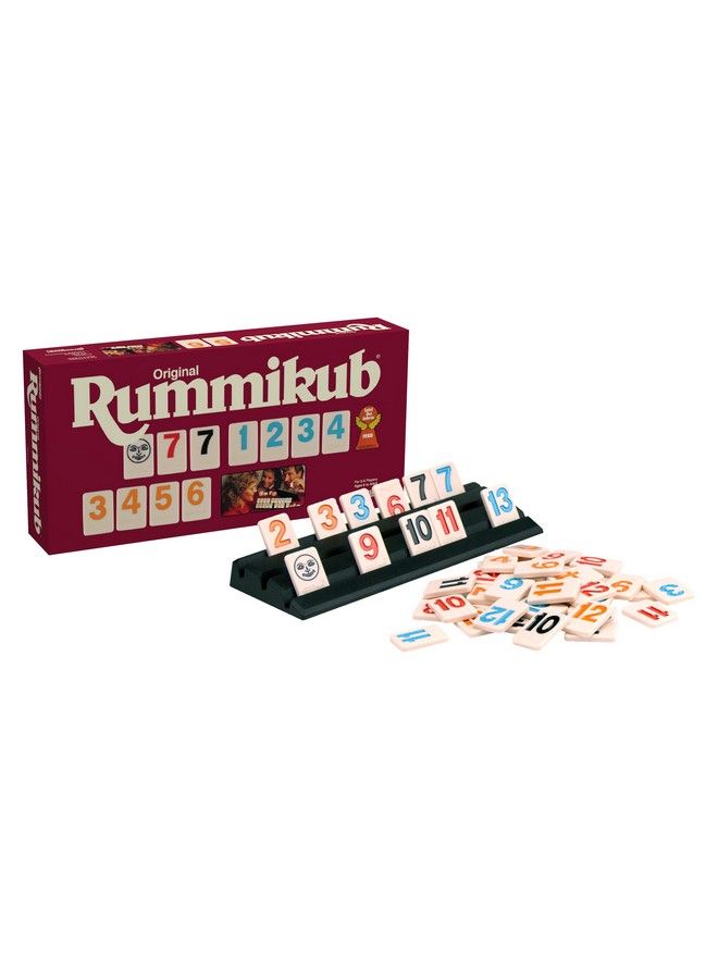 Pressman Original Retro Style Large Numbers Rummikub Includes Tiles With Bright Over Sized Inset Numbers For Easy Viewing Multi Color - Image 3