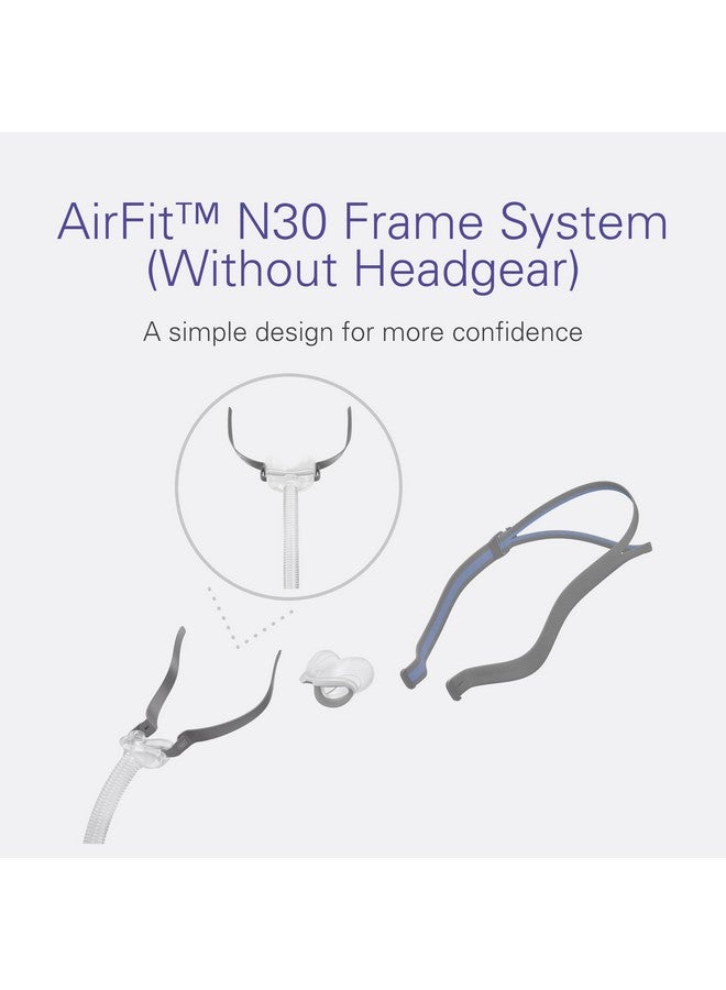 Resmed ResMed AirFit N30 Frame System - for Nasal CPAP Mask - Replacement CPAP Accessories - Without Headgear - Small - Image 2