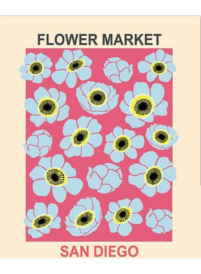 Simple Abstract Wall Art Decor Frame  Aesthetic Photo Collection  Museum Poster Flower Market Sign - Modern Wall Art 6 Pieces Ready to Hang - Image 4