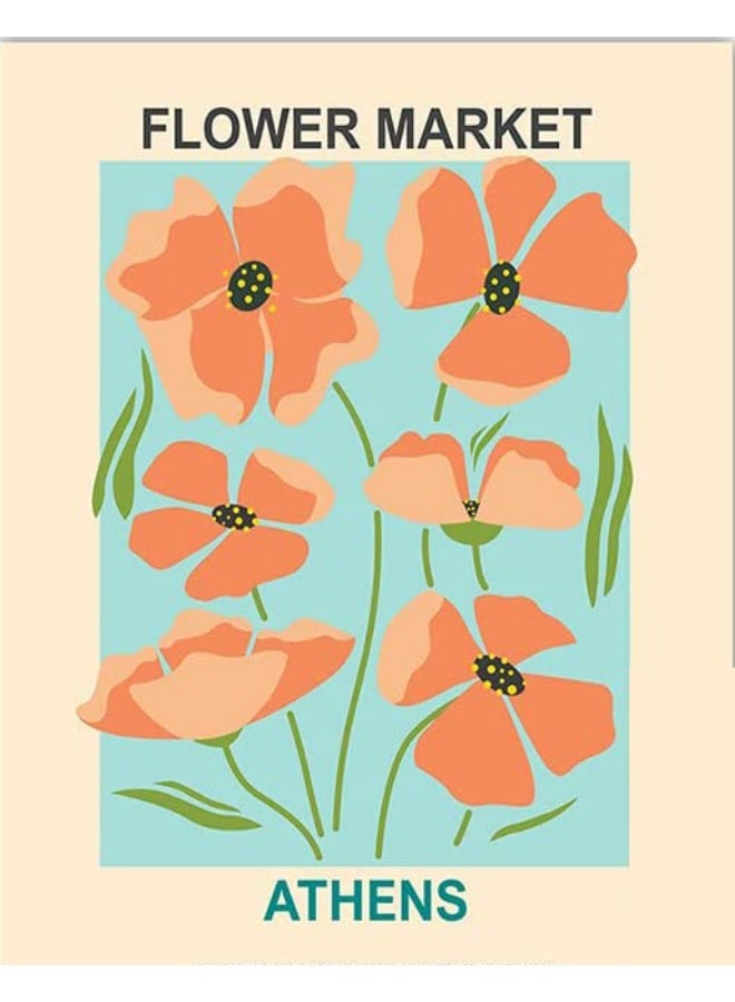 Simple Abstract Wall Art Decor Frame  Aesthetic Photo Collection  Museum Poster Flower Market Sign - Modern Wall Art 6 Pieces Ready to Hang - Image 2