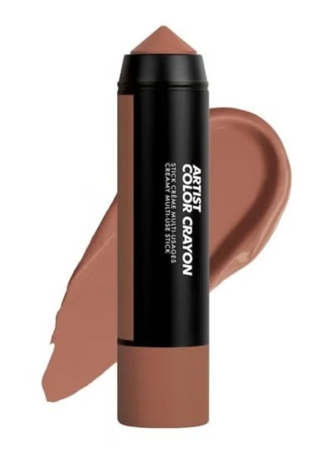 MAKE UP FOR EVER Artist Color Crayon Waterproof Multi-Use Stick 7g – Shade 600 Anywhere Caffeine - Warm Caramel – Longwear, Blendable, Multi-Use Cheek & Face Crayon - Image 1
