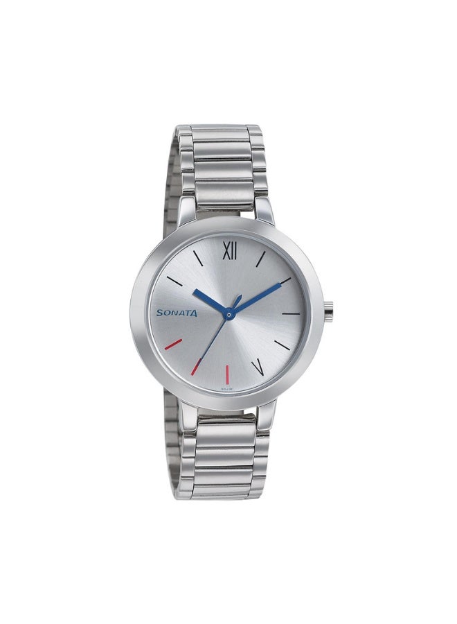 Sonata 8141SM04 Women’s Analog Watch – White Dial, Silver-Toned Stainless Steel Strap, Quartz Movement, 3 ATM Water Resistant, Elegant & Gift-Ready Timepiece - Image 1