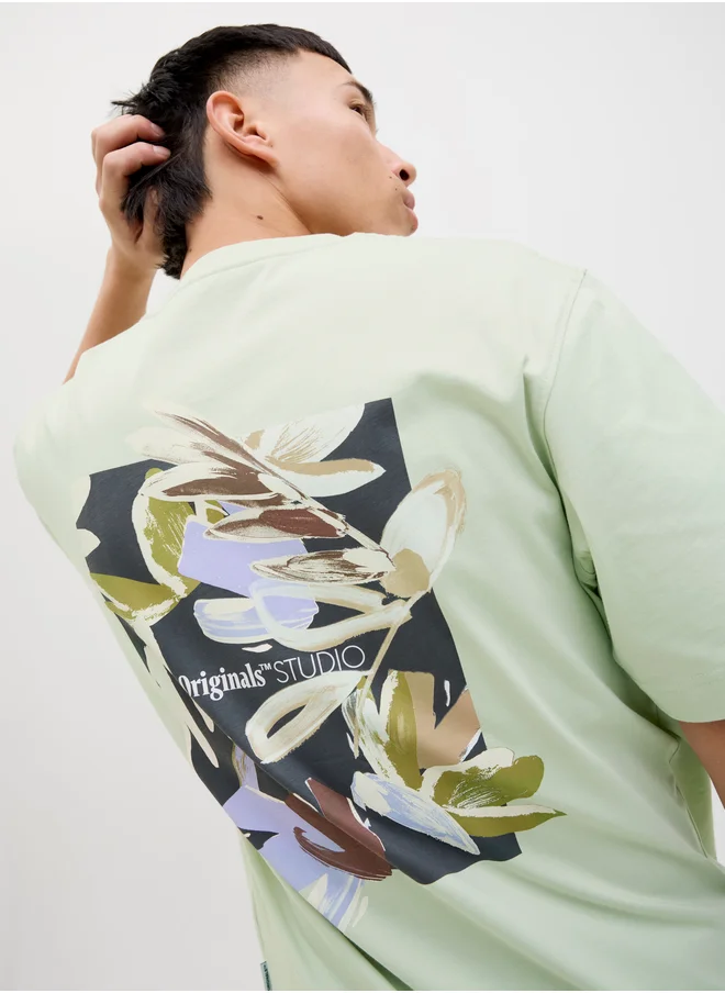 JACK & JONES Jorvarenna Painted Back Short Sleeve Crew Neck T-Shirt
