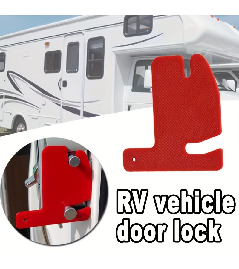 RV Trailer Door Lock 1pc Safety Entry Buckle for Camping Vehicle Exit - Image 1