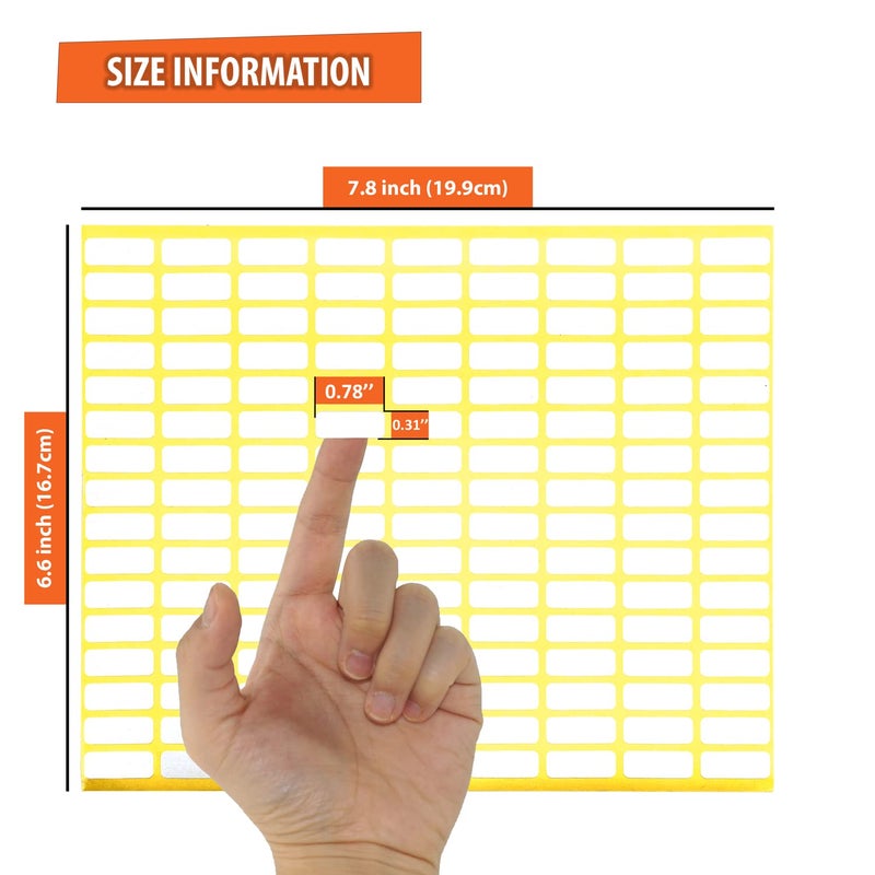 IFAMIO Pack of 6480, 45 Sheet White Rectangle Labels Small Blank Stickers Self Adhesive Writable Stickers for Office Home DIY Craft Supplies 0.3 x 0.8 Inch - Image 2