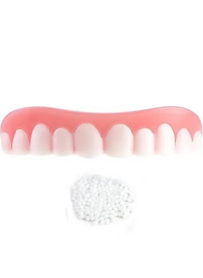 Generic False Teeth Veneers Instant Veneers Fake Teeth White Dentures Instant Smile Veneers Cosmetic Teeth Whitening Temporary Prosthesis Teeth Upper Teeth  - Image 2