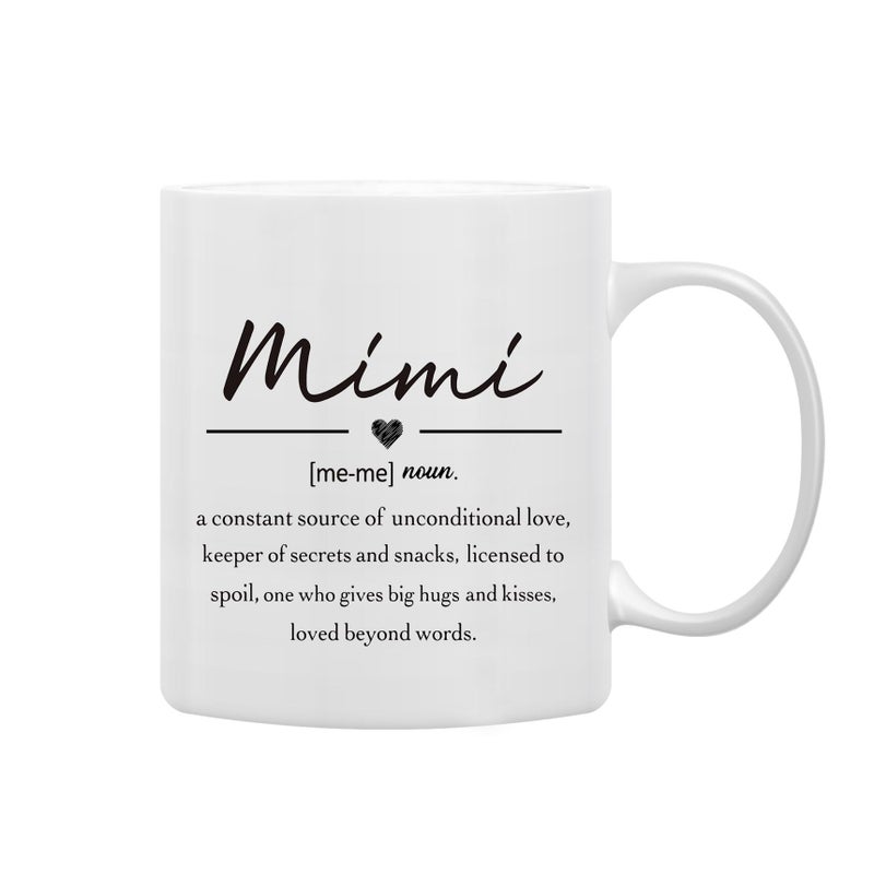 QASHWEY Mimi Coffee Mug Mimi Mug Mothers Day Mugs Gifts forMimi Grandma Coffee Mugs MimiCoffeeMugs Tea Cup Gifts for GrandmaMimi Women MimiDefinition CoffeeCups Ceramic 11oz
