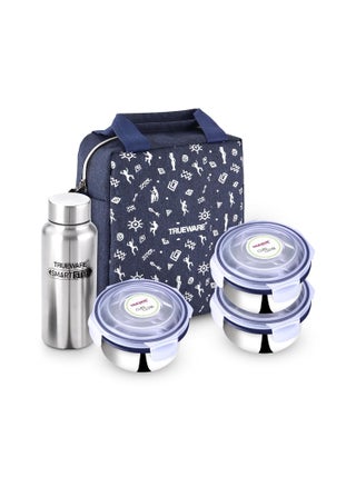 Trueware Crave Clip Close Khadi Lunch Box with 3 Container 300ml 1 Bottle 500ml 3 Containers Lunch Box Air Tight for Office for Men and Women - pzsku/Z2D98F53C9BDD23C0FD8FZ/45/1748264272/ffdf35d2-fedc-4049-aab2-966feb8cefda