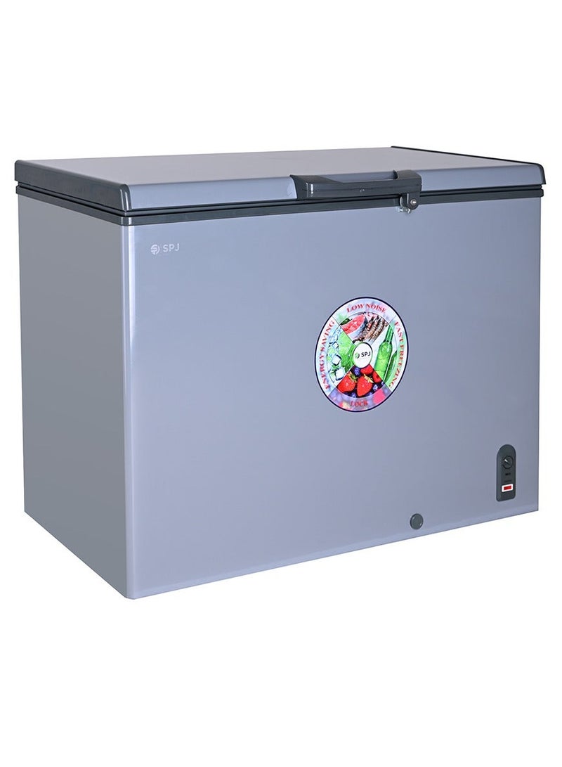 SPJ 280L Chest Freezer, Single Door, Quick Freeze, Fast Cooling, Energy Efficient Freezer, Large Capacity, Grey - Image 1