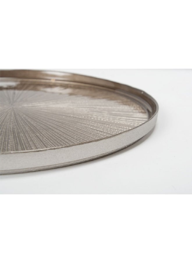 Secret de Gourmet Elegant Round Shaped Glass Astra Dinner Plate Champagne 28 cm  - Image 3