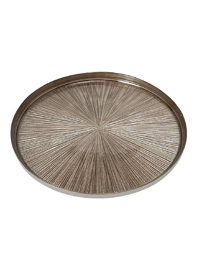 Secret de Gourmet Elegant Round Shaped Glass Astra Dinner Plate Champagne 28 cm  - Image 1