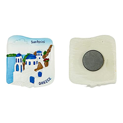 KRIWIN Travel Theme 3D Santorini Greece Resin Fridge Magnet - Image 4