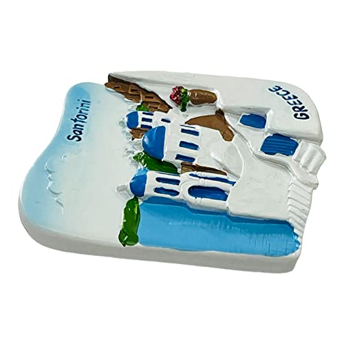 KRIWIN Travel Theme 3D Santorini Greece Resin Fridge Magnet - Image 3