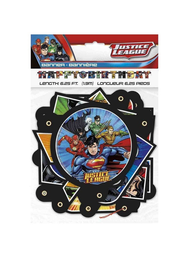 Unique Justice League Happy Birthday Jointed Banner - 6.5 Ft, 1 Pc - Image 2