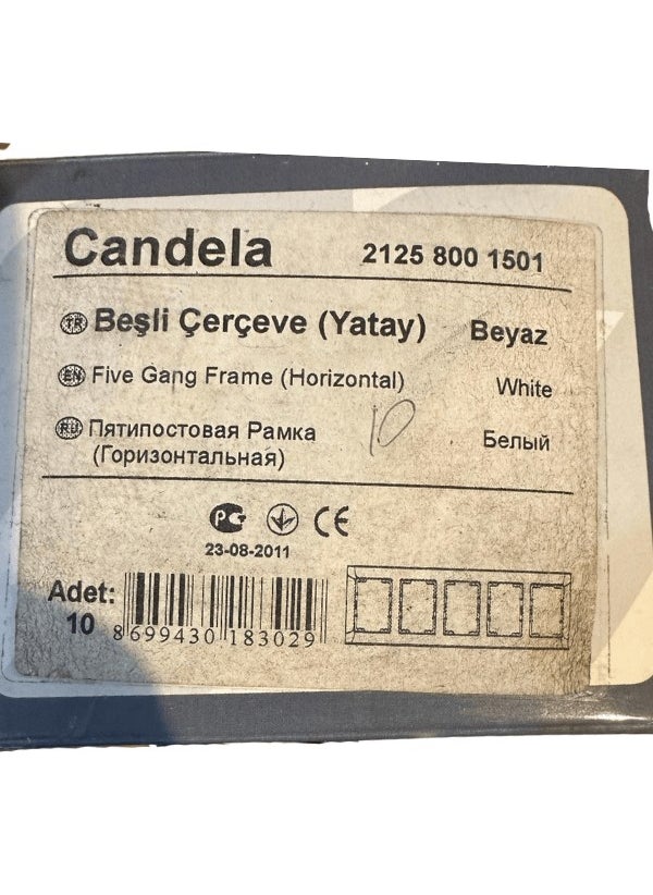 Mutlusan - Candela Five Frame Horizontal White 21258001501 - Image 1