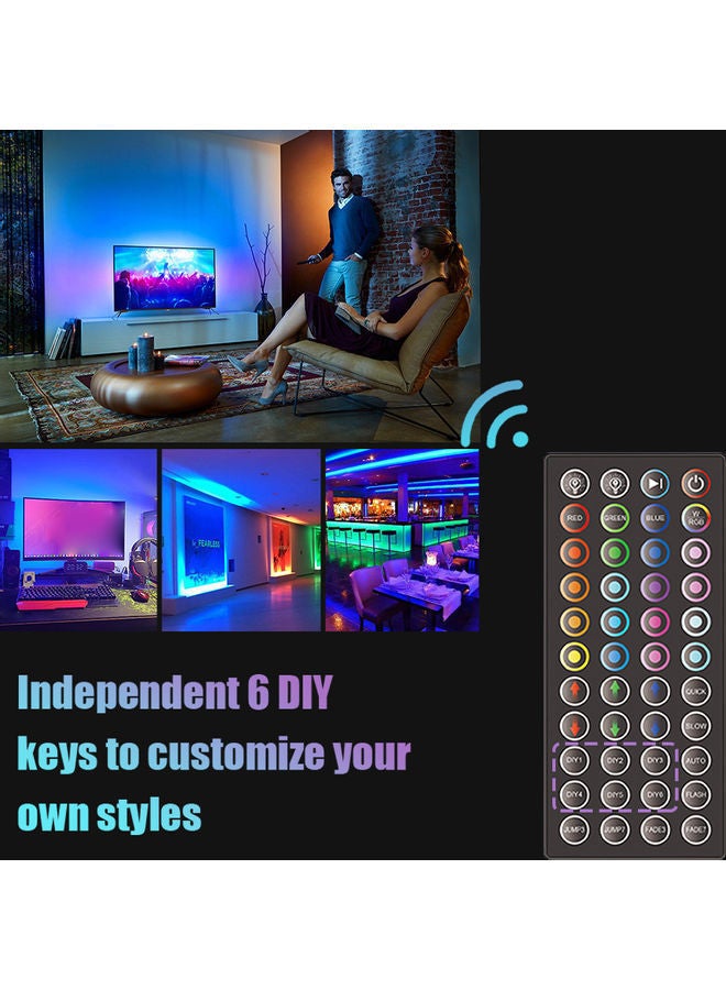 NIBEMINENT LED Strip Light With Remote Control Multicolour - Image 2