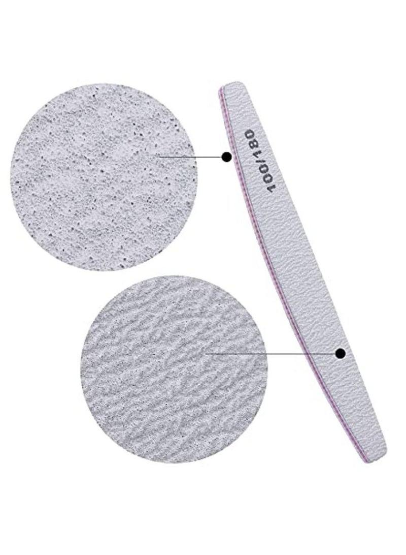 OPI 50-Piece Nail File Moon Shape 100/180 Grit White - Image 3