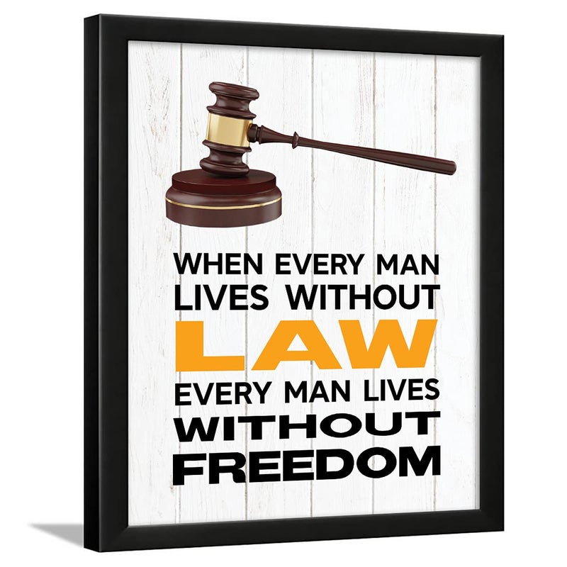 Chaka Chaundh Chaka Chaundh Lawyer Quotes Wall Poster Law Quotes Frame Poster Advocate Quotes Poster Lawyer Legal Office Decoration Poster 135 X 105 Inches When every man lives without law White