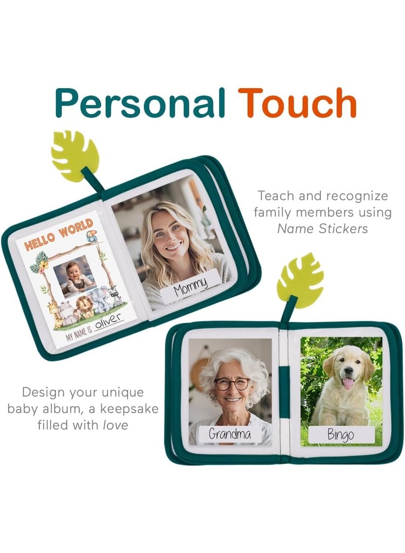 Urban Kiddy™ Baby's My First Family Album | Soft Photo Cloth Book Gift Set for Newborn Toddler & Kids (Safari) - Image 3