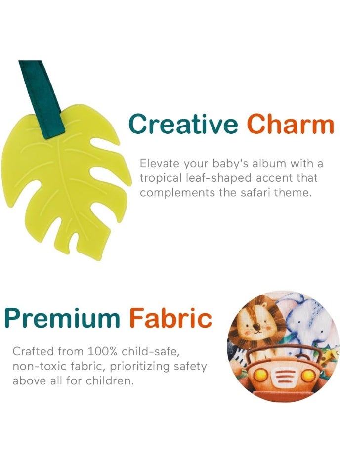 Urban Kiddy™ Baby's My First Family Album | Soft Photo Cloth Book Gift Set for Newborn Toddler & Kids (Safari) - Image 4