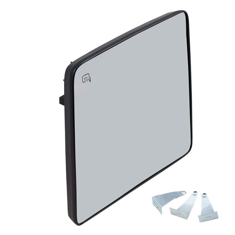 Brock Replacement Driver Power Upper Tow Mirror Glass with Base Heated Compatible with 08-16 Super Duty Pickup - Image 1