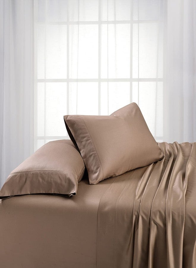 رويال هوتل بيدنج أغطية وسائد ABRIPEDIC من Royal Hotel Bedding، مصنوعة من فيسكوز الخيزران، طقم أغطية وسائد 600 خيط، أغطية وسائد ناعمة كالحرير، فيسكوز الخيزران، قطعتان، مقاس قياسي، لون بيج فاتح - Image 1