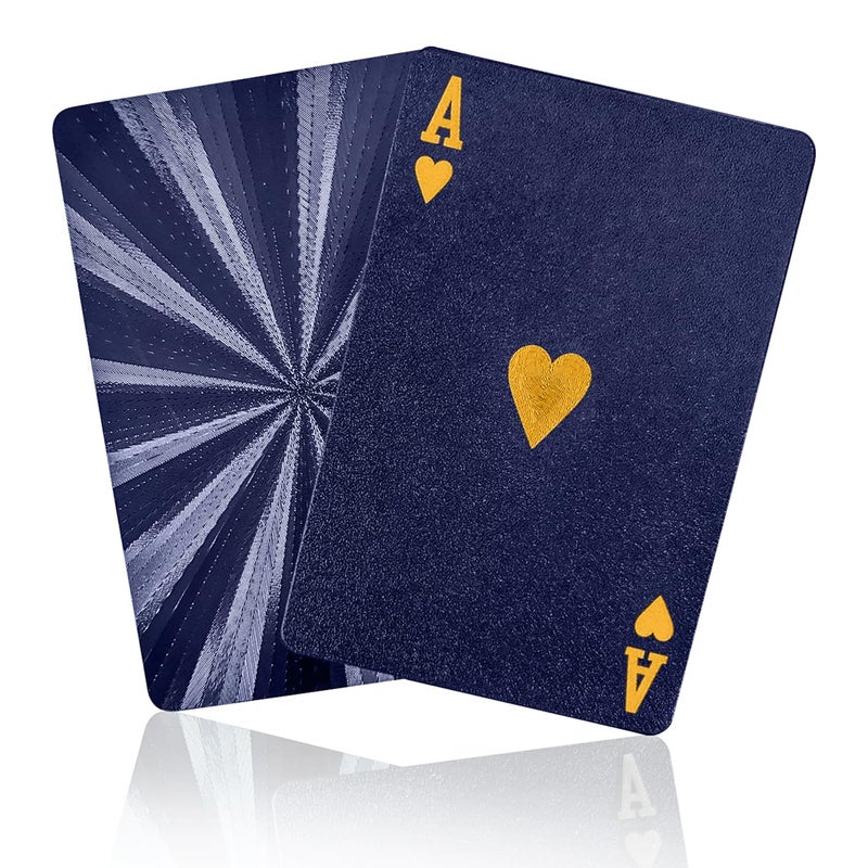Jeuristic Unique Starflare Waterproof Playing Cards Premium Pack of Cool Plastic Playing Cards Professional Deck Fancy Themed Cute Vintage Play Card Pool Bar Games Gifts Cartas de Poker Shiny Black - Image 3