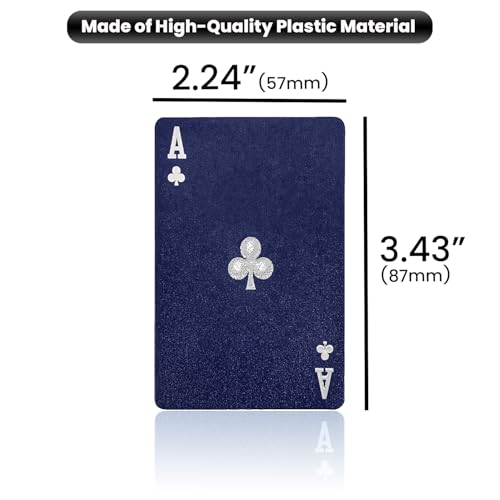 Jeuristic Unique Starflare Waterproof Playing Cards Premium Pack of Cool Plastic Playing Cards Professional Deck Fancy Themed Cute Vintage Play Card Pool Bar Games Gifts Cartas de Poker Shiny Black - Image 5