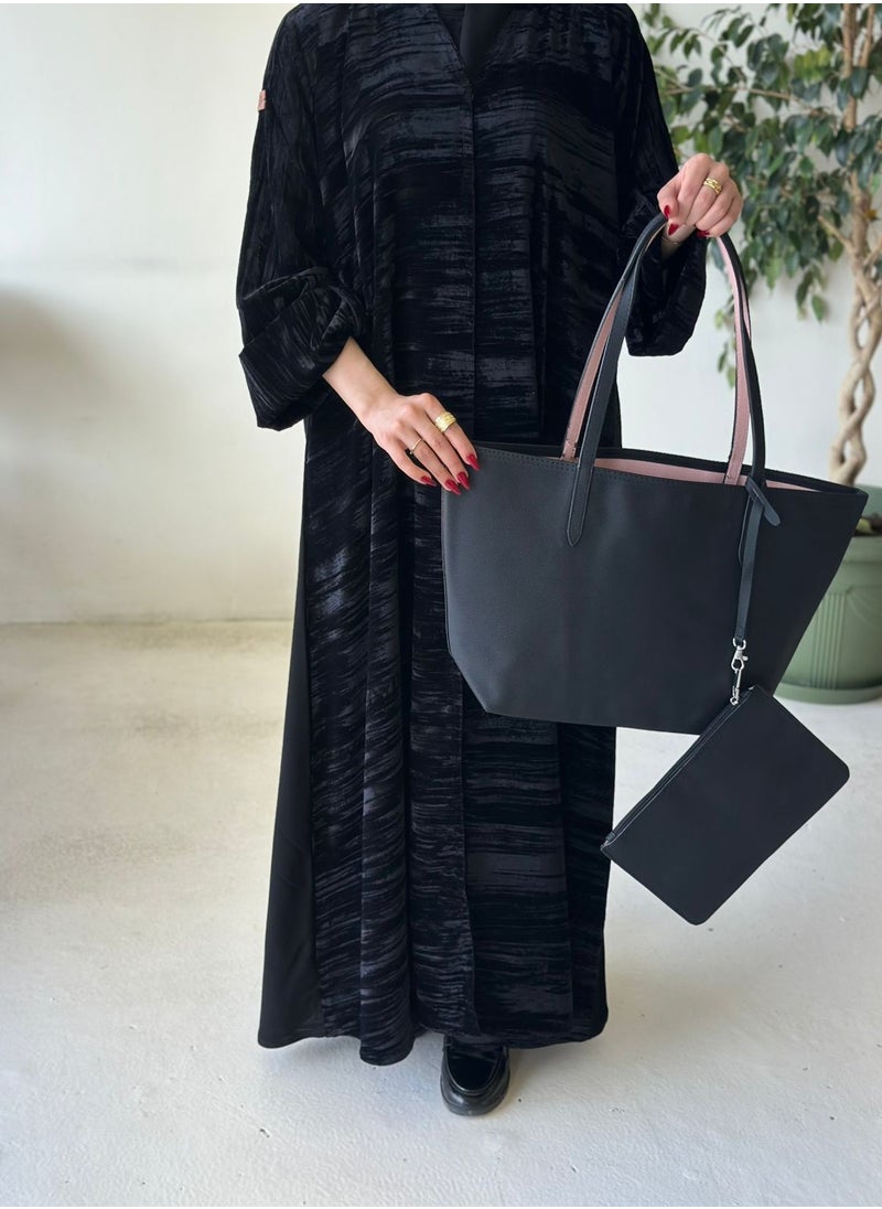 ماركة غير محددة - شنطة كتف دبل فيس مع محفظة - Image 1