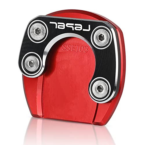 OXLLONE Motorcycle Kickstand Side Stand Enlarger Extension Pate Pad Compatible with Rebel 300/500 CMX300 CMX500 2017-2023 (Red) - Image 4