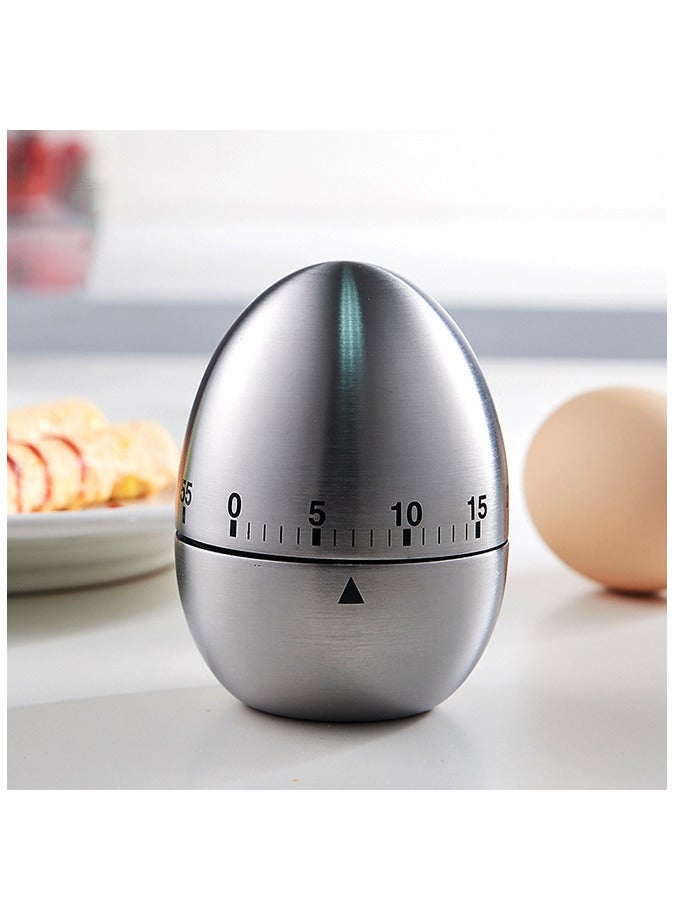 Kitchen Timer Cute Manual Stainless Steel Metal  - Image 1