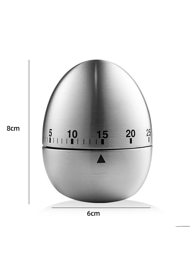 Kitchen Timer Cute Manual Stainless Steel Metal  - Image 2