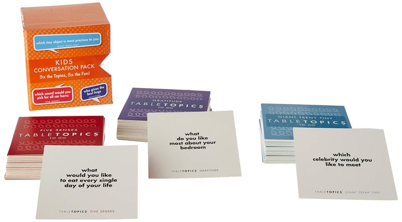 TableTopics Kids Conversation Pack for Families with Young Children, 120 Engaging Question Cards for Dinner & Classrooms, Boxed Set of 3 Topics, Stocking Stuffer - Image 3