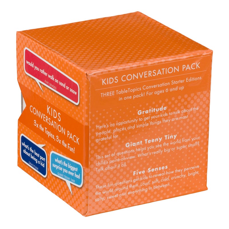 TableTopics Kids Conversation Pack for Families with Young Children, 120 Engaging Question Cards for Dinner & Classrooms, Boxed Set of 3 Topics, Stocking Stuffer - Image 5