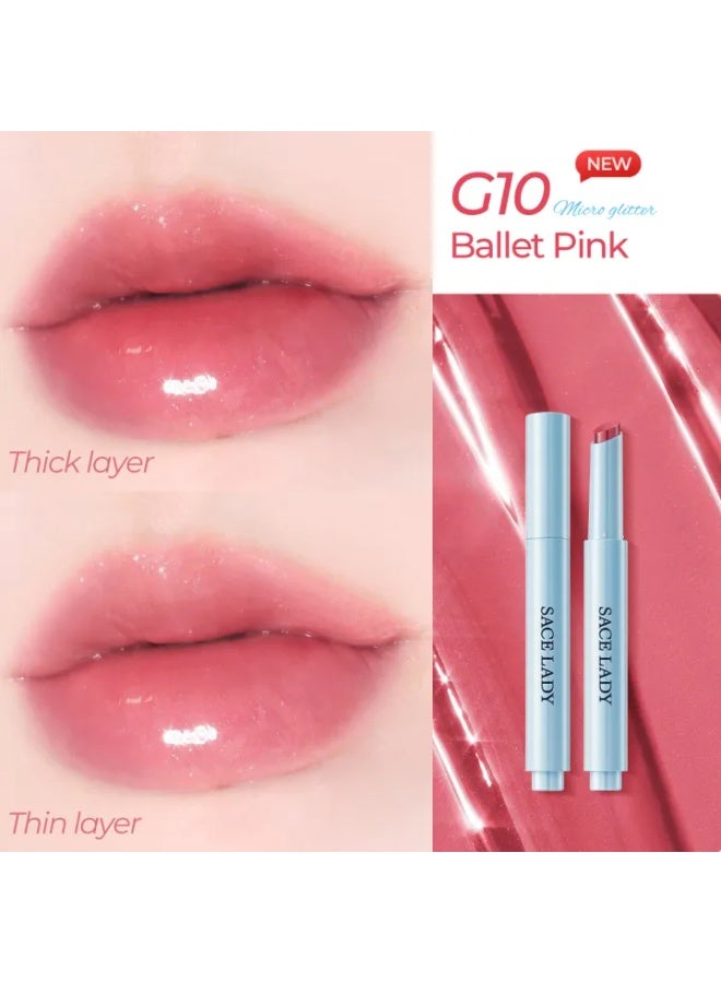 SACE LADY Glasting Gloss Lipstick – Moisturizing High-Shine Lip Gloss Balm (G10 Ballet Pink -2) - Image 1