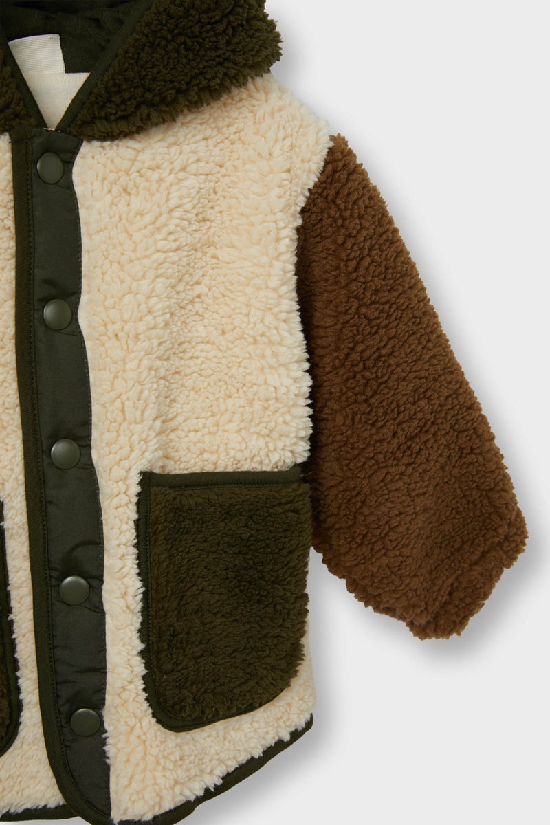 ديفاكتو كارديجان بغطاء رأس وأكمام طويلة مناسب للأولاد الصغار - Image 1