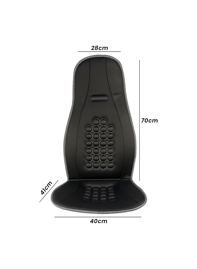 MOB Premium Black Universal Car Seat Cushion & Backrest Support Pad with Built-in Massage Nodes  Ergonomic Design for Back Pain Relief, Improved Posture, and Spinal Alignment Sideless Fit for Cars, Trucks, Semis, Office, and Home Chairs for All-Day Comfort and Support - Image 3