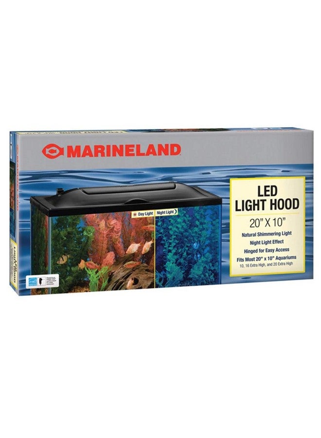 Marineland LED Light Hood For Aquariums, 20 Inches By 10 Inches, Natural Shimmering Light With Night Light Effect - Image 1