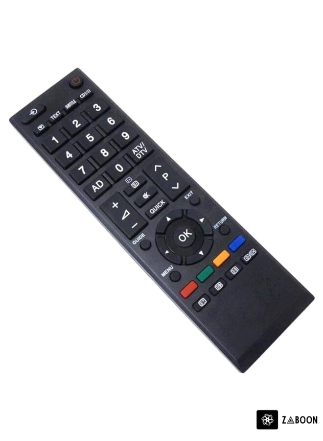 Zaboon Remote Control For Toshiba TV Screen Black