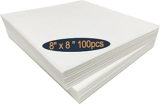 HimaPro Cut Away Embroidery Stabilizer Backing (8" x 8" x 100 PCs) - 100% Polyester - 2.5oz Medium Weight - Great for 4 - Image 1