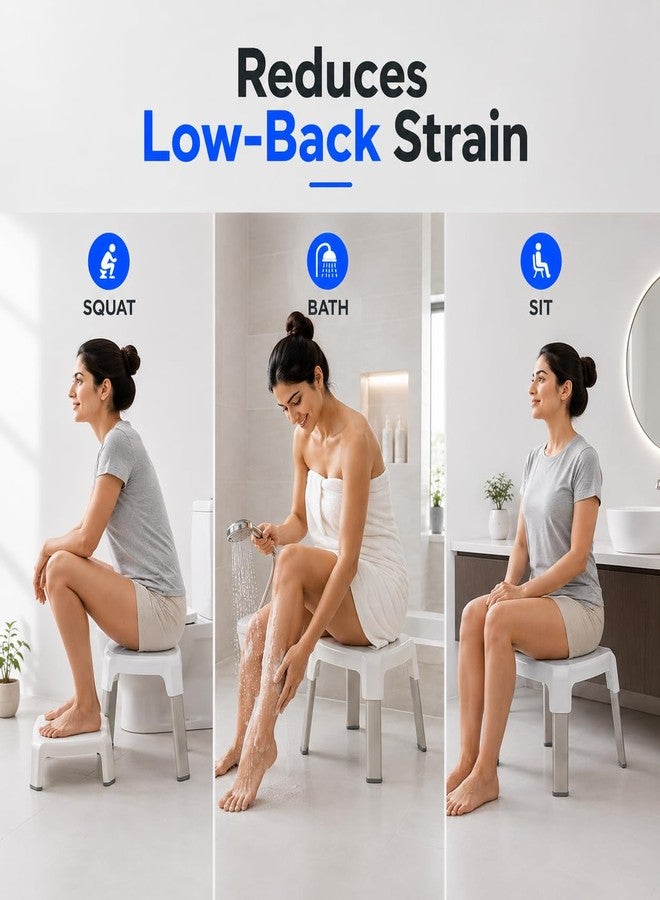 MEXPLE Xosmos 7200 Premium Shower Stool for Adults & Seniors | Anti-Rust Aluminium Legs | Anti-Slip Rubber Grip | Lightweight & Portable Bathroom Stool | Tool-Free Assembly | Up to 150 kg - Image 5