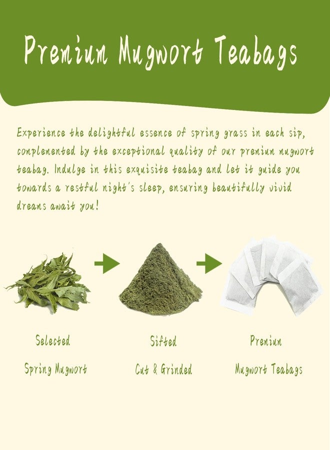 Jarteela - Mugwort Tea Bag, 2g x 50 Count - Pure Mugwort Herb - Natural Herbal Tea Bags for Digestion - Non-GMO - Caffeine-free Tea - Image 2